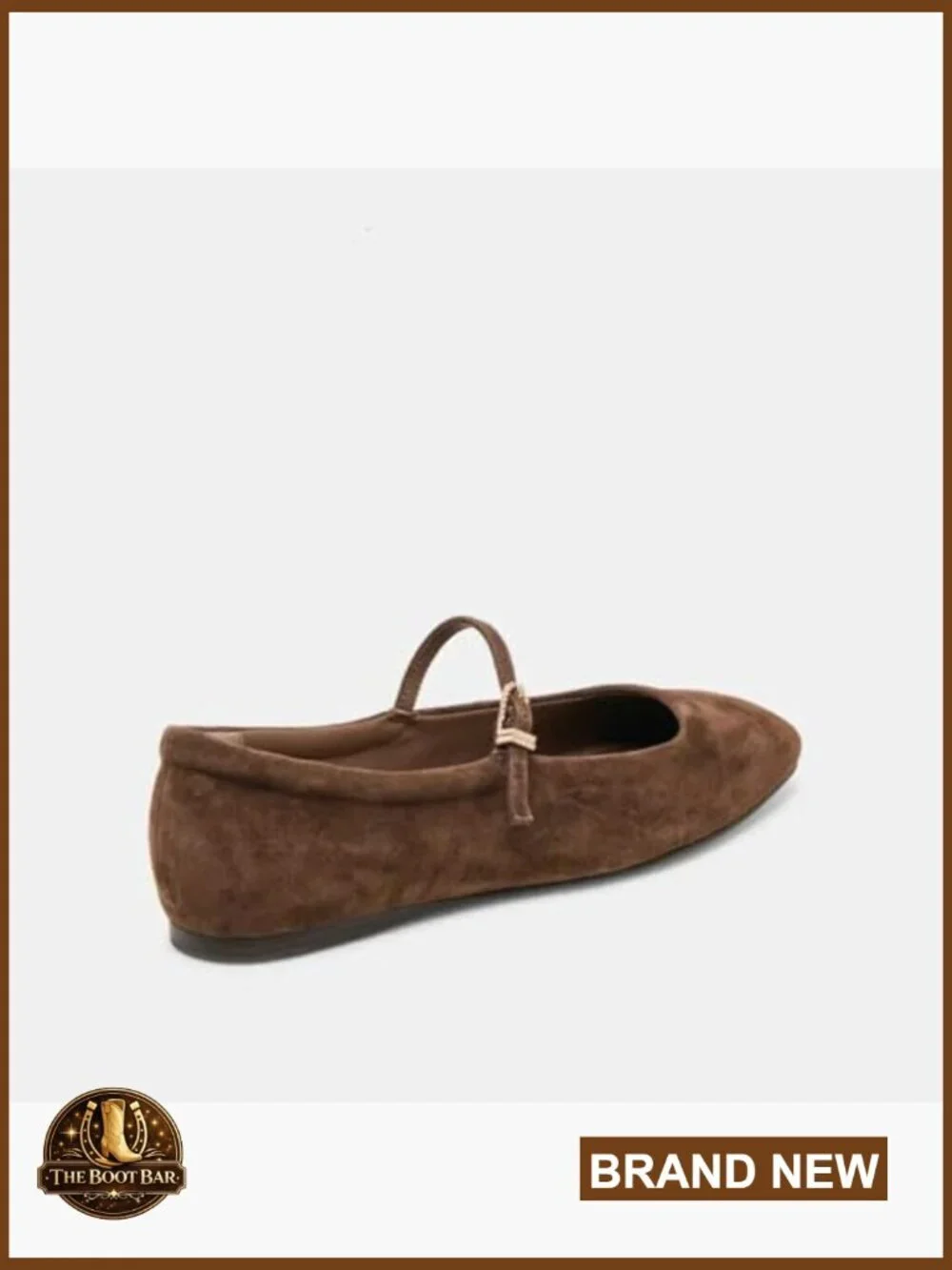 Square Toe Mary Jane Ballet Flats with Buckle, Wide Width, Suede